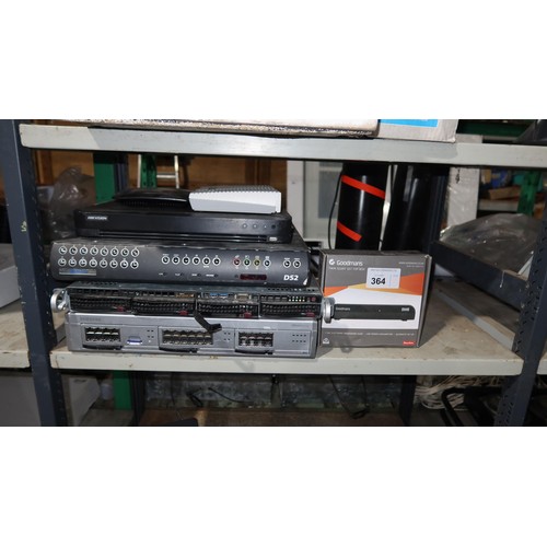 364 - A quantity of various items including Avaya telephones, a Chubb DS2 unit, a Goodmans set top box, a ... 