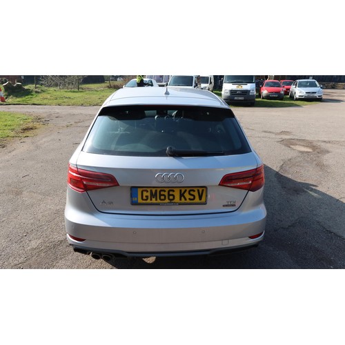 1717 - Audi A3 S Line TDI 150PS Quattro 2.0 Sportback, Silver, Reg GM66 KSV, 1st Reg 24/01/2017, 5 door Hat... 