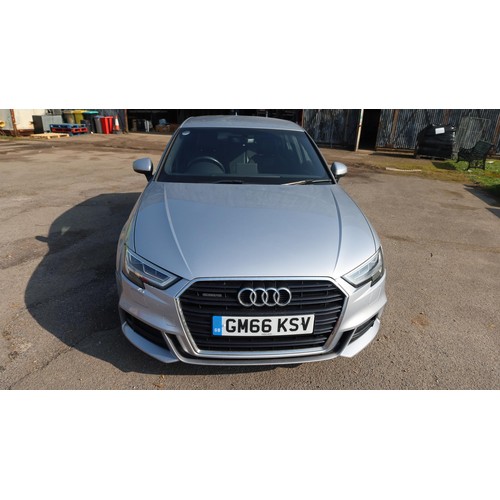 1717 - Audi A3 S Line TDI 150PS Quattro 2.0 Sportback, Silver, Reg GM66 KSV, 1st Reg 24/01/2017, 5 door Hat... 