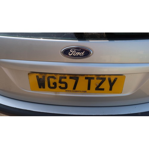 1718 - Ford Focus Style 5 dr Hatchback, silver, Reg WG57 TZY , 1st reg 31/12/2007, 5 spd manual petrol 1596... 