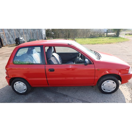 1720 - Suzuki Alto GL 3 dr Hatchback, red, WA51 FRX, 1st Reg 01/09/2001, 5 spd manual petrol 993cc, MoT to ... 