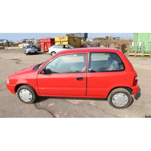 1720 - Suzuki Alto GL 3 dr Hatchback, red, WA51 FRX, 1st Reg 01/09/2001, 5 spd manual petrol 993cc, MoT to ... 