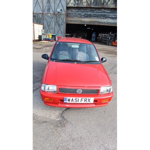 1720 - Suzuki Alto GL 3 dr Hatchback, red, WA51 FRX, 1st Reg 01/09/2001, 5 spd manual petrol 993cc, MoT to ... 