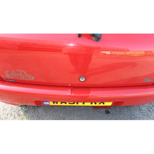 1720 - Suzuki Alto GL 3 dr Hatchback, red, WA51 FRX, 1st Reg 01/09/2001, 5 spd manual petrol 993cc, MoT to ... 