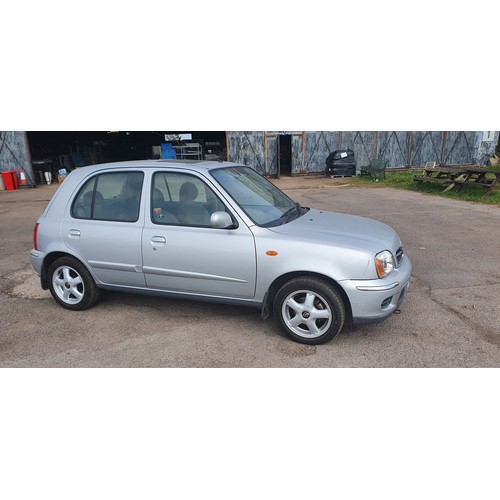 1721 - Nissan Micra SE, 5 dr hatch Silver, Reg KU51 KWT, 01/09/2001, 5 spd manual petrol 1348cc, MoT NONE E... 