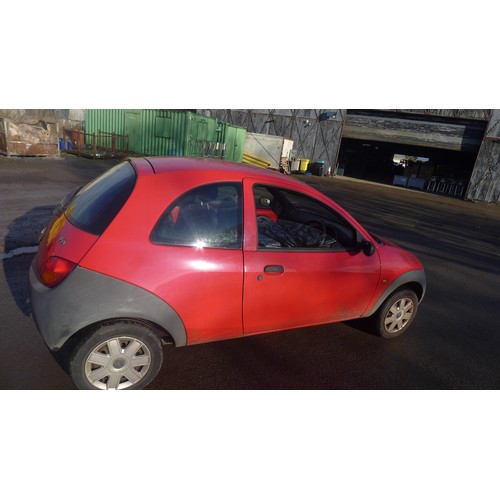 1722 - Ford KA, Red 3 dr Hatchback, Reg; WD04 UEM, 1st Reg 31/07/2004, 5 spd manual petrol, 1297cc, MoT to ... 