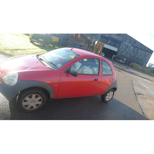 1722 - Ford KA, Red 3 dr Hatchback, Reg; WD04 UEM, 1st Reg 31/07/2004, 5 spd manual petrol, 1297cc, MoT to ... 