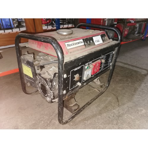 1144 - 1 pull start petrol engine generator by Rockworth Power task, max output 1.1kva / 240v