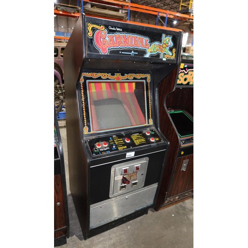 3004 - 1 vintage arcade cabinet video game machine by Gremlin / SEGA type Carnival - Back panel is missing ... 