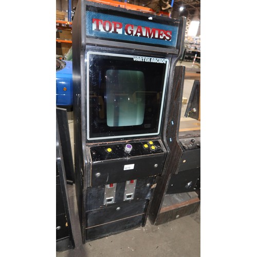 3010 - 1 vintage arcade cabinet video game machine by Vartek Arcade type Top Games - No back panel and  no ... 