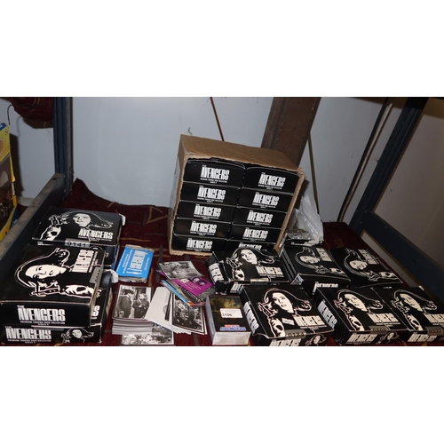 3106 - A large quantity of The Avengers series 3 trading cards and folders, boxes have been opened, majorit... 