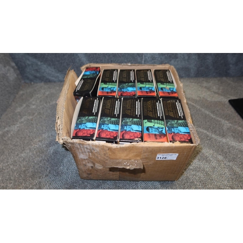 3128 - A box containing a quantity of various Doctor Who collectible trading cards, inner boxes have been o... 