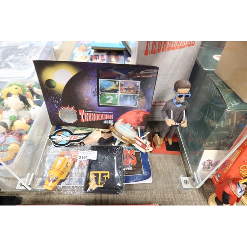 3145 - A quantity of various Gerry Anderson Thunderbird collectibles, including Brains figure by Robert Har... 
