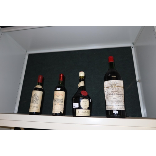 3188 - 1 half bottle Madiran 1976, 1 half bottle Rroc Taillade 1967, 1 bottle DOM Benedictine, 1 bottle Châ... 