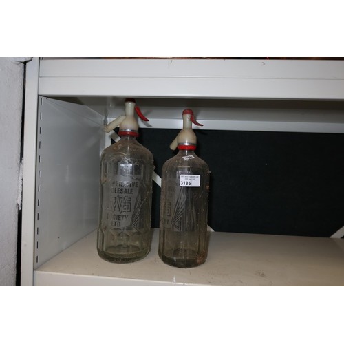 3185 - 2 vintage soda syphons