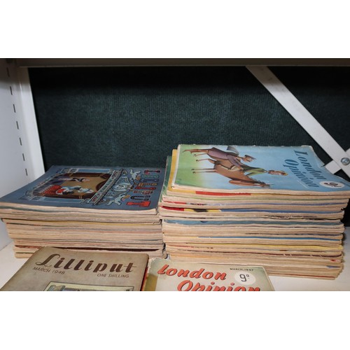 3091 - A quantity of 1940s/50s vintage Lilliput & London Opinion magazines
