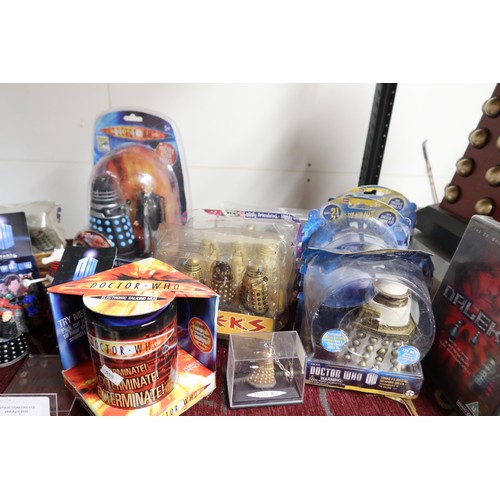 3109 - A quantity of Doctor Who memorabilia mostly Dalek collectibles inc Roll-A-Matics, sealed character o... 