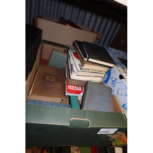 2115 - 4 boxes containing a quantity of various mixed adult fiction / non fiction books