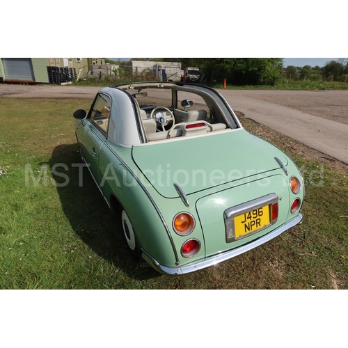 3 - Nissan Figaro coupe convertible.  Reg. no. J496 NPR, 1st reg 05/04/2005, declared manufactured 1991,... 