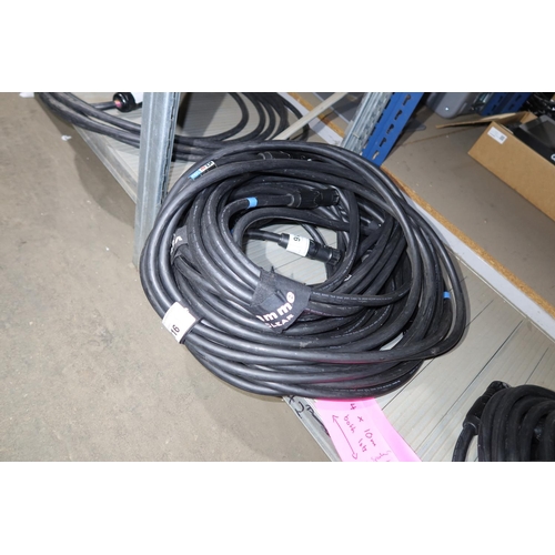 116 - 4 x 10m Evolution Professional speaker cables type XPC OFC 825 with NLT8 connectors fitted. Stack on... 