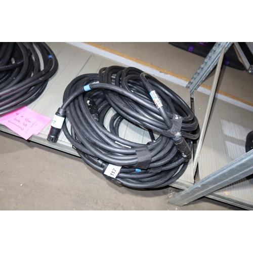 117 - 4 x 10m Evolution Professional speaker cables type XPC OFC 825 with NLT8 connectors fitted. Stack on... 