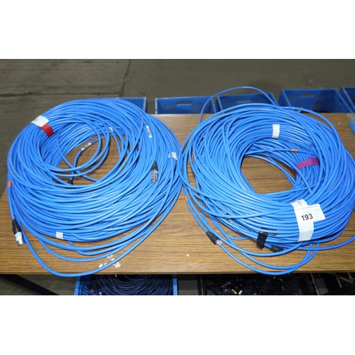 193 - 4 x long blue Cat5 connecting leads (exact length unknown)