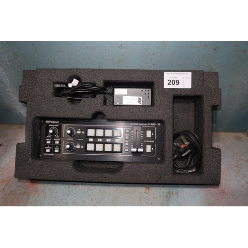 209 - 1 Roland HD video switcher type V-1HD with a power supply