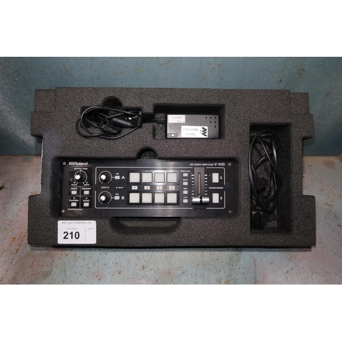 210 - 1 Roland HD video switcher type V-1HD with a power supply