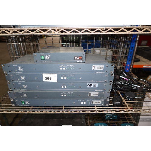 255 - 6 various units by Kramer comprising 1 x VM-5S, 4 x VM-4HDCPXL and 1 x VM-4HDCD supplied with 6 powe... 