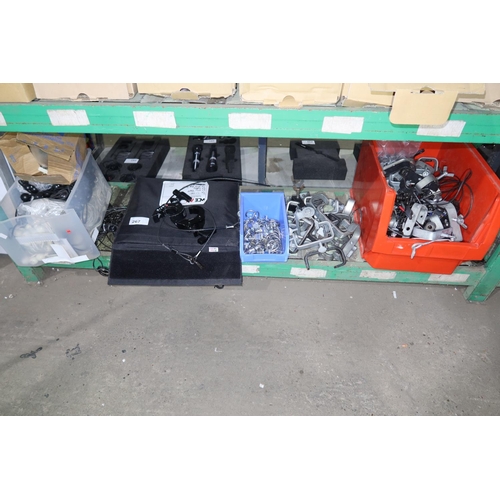 267 - A quantity of various rigging related and other items including clamps, safety wires, toggles etc. C... 