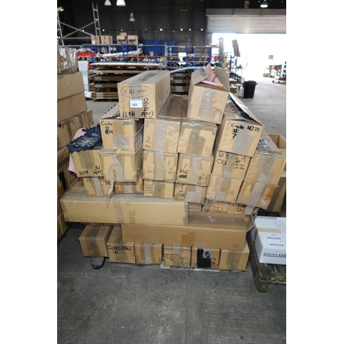 302 - 1 pallet containing approx 41 cardboard boxes containing a quantity of connected LED light assemblie... 