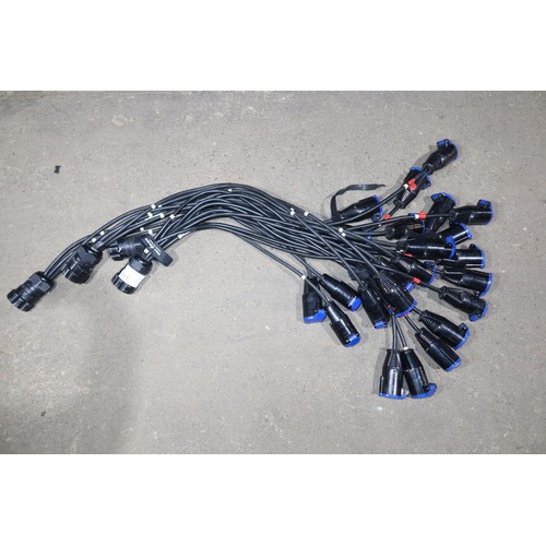 111 - 4 x 19 pin multi core break out power splitter cable assemblies by CEEP etc comprising a 19 pin mult... 