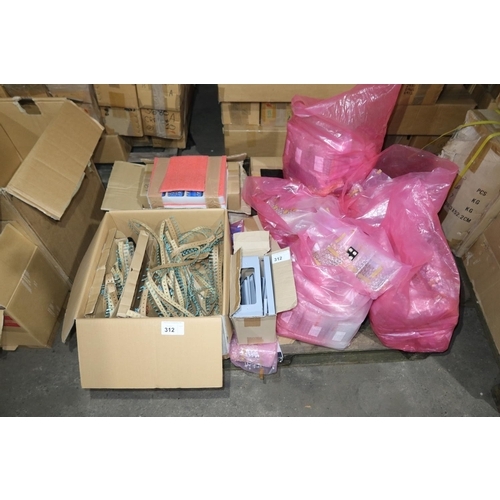 312 - 1 pallet containing a quantity of various items used in the manufacture of LED display walls includi... 