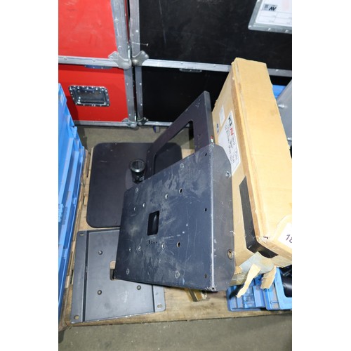 189 - 2 pallets containing a quantity of various parts for Unicol stands - no vertical columns are include... 