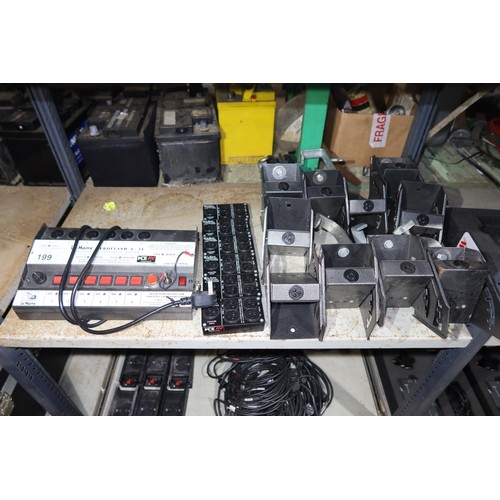 199 - A quantity of various items by Le Maitre including a Pyroflash 6-24 control unit, 6 x Pyroflash 6-24... 