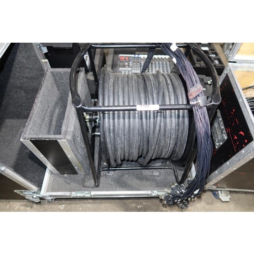 158 - A 75m long XLR 24 way multicore cable on reel with a Van Damme 24 way control box (16/8) supplied in... 