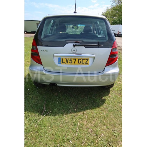 174 - Mercedes A170 Avantgarde SE CVT 5 Dr hatchback Silver, Reg: LV57 GCZ, 1st Reg: 26/09/2007, Variable ... 