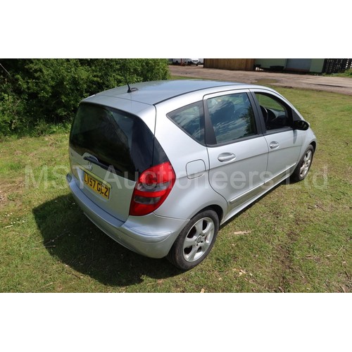 174 - Mercedes A170 Avantgarde SE CVT 5 Dr hatchback Silver, Reg: LV57 GCZ, 1st Reg: 26/09/2007, Variable ... 