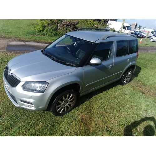 167 - Skoda Yeti Elegance 1.2 TSI Silver, 5 dr Estate, Reg; WJ64 TGO, 18/09/2014, 6 spd manual petrol, 119... 