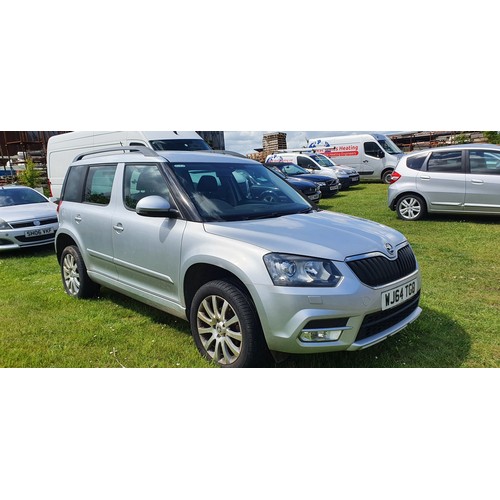 167 - Skoda Yeti Elegance 1.2 TSI Silver, 5 dr Estate, Reg; WJ64 TGO, 18/09/2014, 6 spd manual petrol, 119... 
