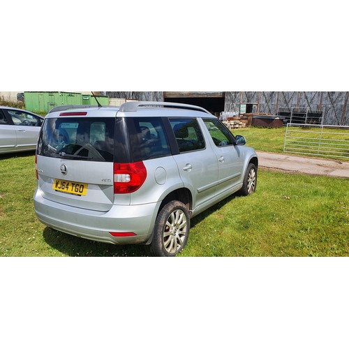 167 - Skoda Yeti Elegance 1.2 TSI Silver, 5 dr Estate, Reg; WJ64 TGO, 18/09/2014, 6 spd manual petrol, 119... 