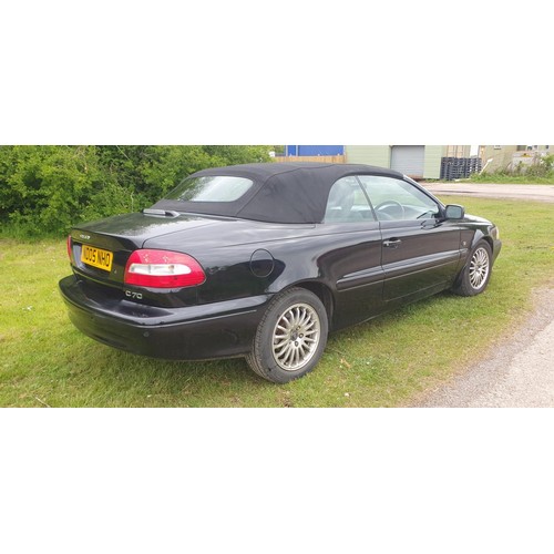 170 - Volvo C70 Turbo Auto Convertible Black, Reg: NDO5 NHO, 1st reg. 09/05/2005, 5 Spd Auto petrol 1984cc... 