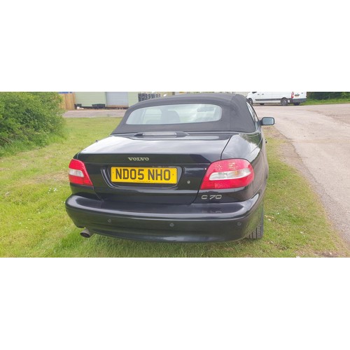 170 - Volvo C70 Turbo Auto Convertible Black, Reg: NDO5 NHO, 1st reg. 09/05/2005, 5 Spd Auto petrol 1984cc... 