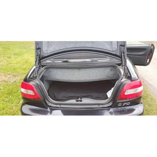 170 - Volvo C70 Turbo Auto Convertible Black, Reg: NDO5 NHO, 1st reg. 09/05/2005, 5 Spd Auto petrol 1984cc... 