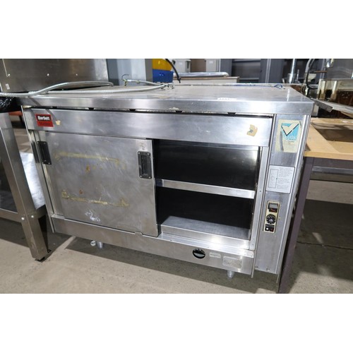 1143 - A commercial stainless steel gas fired heated cabinet by Bartlett type A17G/8012 - trade