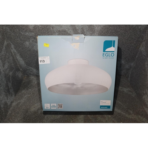 113 - 1 Campbell 1 light semi flush mount.