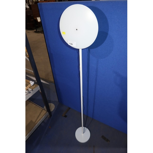 139 - A white traditional LED floor lamp 175.5cm