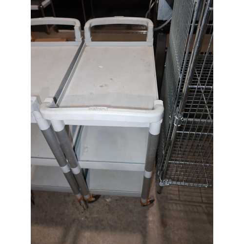 1161 - A mobile plastic 3 tier trolley by Cambro