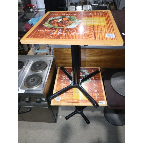 1178 - 2 x square cafe type tables