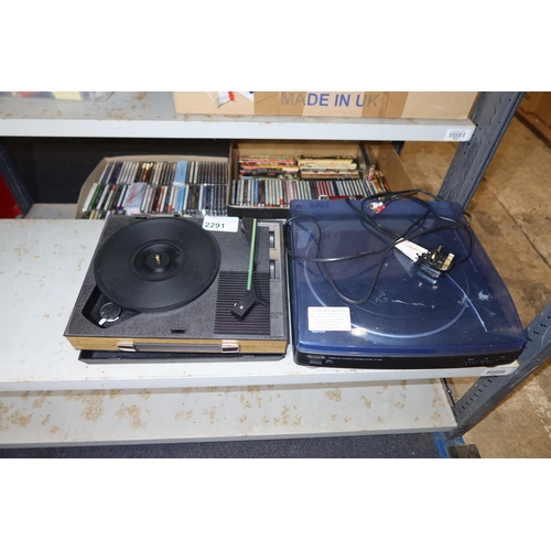 2291 - 2 x various record players, 1 x Aiwa PX-E855 & 1 x Fidelity HF42 - trade